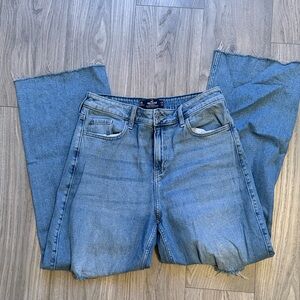Hollister Denim Blue Wide Leg Jeans